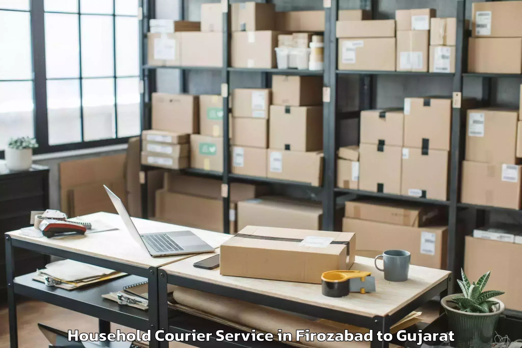 Expert Firozabad to Keshod Airport Ixk Household Courier